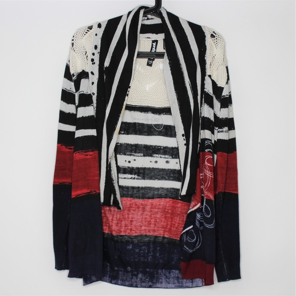 Desigual Sweaters - Desigual Spell Out Open Cardigan Sweater A498